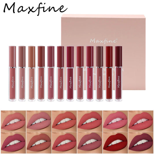 MAXFINE 6 pieces/set matte liquid lipstick set